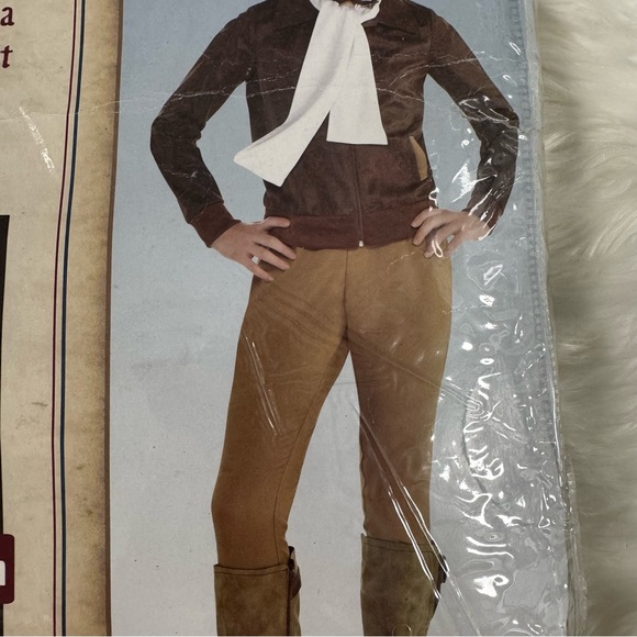 Amelia Earhart costume NEW child M 8-10 Halloween jacket pants hat goggles scarf - Picture 6 of 11